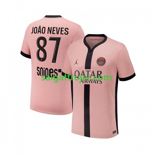 Paris Saint-Germain PSG Joao Neves 87 Fodboldtrøjer 3. sæt 2024/25 Kort ærmer Paris Saint-Germain PSG Joao Neves 87 Fodboldtrøjer 3. sæt 2024/25 Kort ærmer